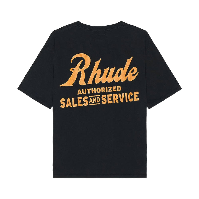 RHUDE SALES AND SERVICE TEE VTG BLACK