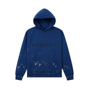 SEQUIN SPLATTER PAINT HOODIE IN BLUE