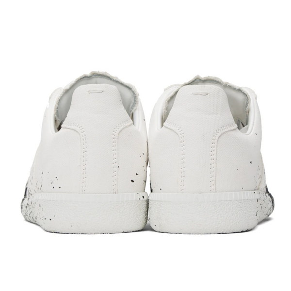 MAISON MARGIELA REPLICA SNEAKERS WHITE/BLACK PAINT SPLATTER