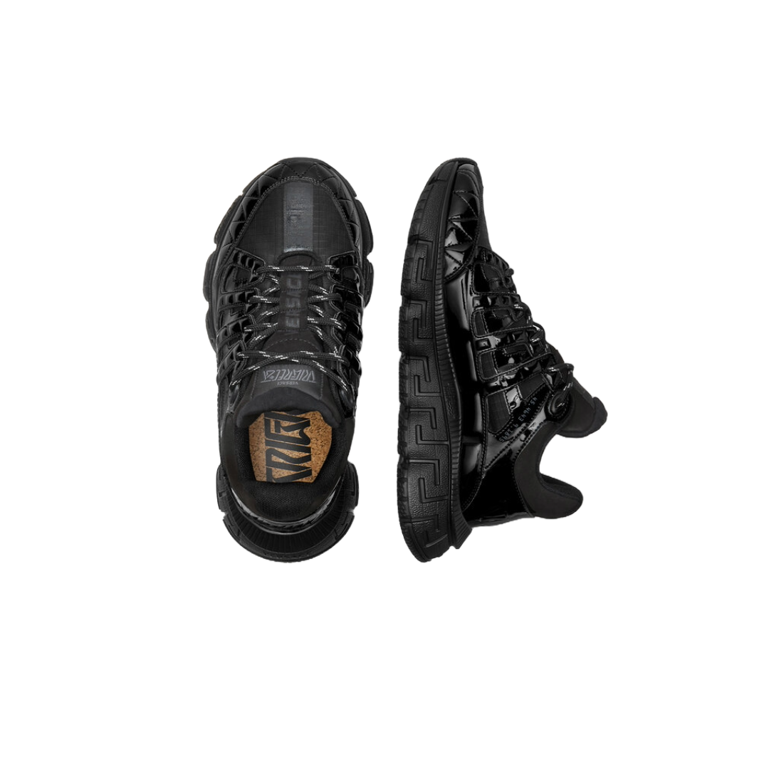 VERSACE TRIGRECA SNEAKERS BLACK/BLACK