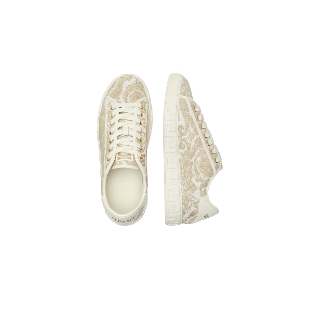 VERSACE BAROCCO GRECA SNEAKERS BEIGE PRINT