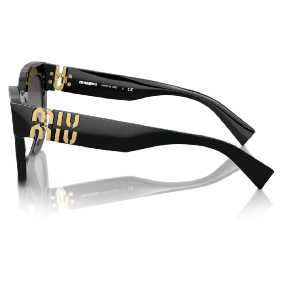 MIU MIU GLIMSPE SUNGLASSES BLACK/GOLD