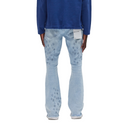 P004 MONOGRAM EMBOSSED JEANS BLUE