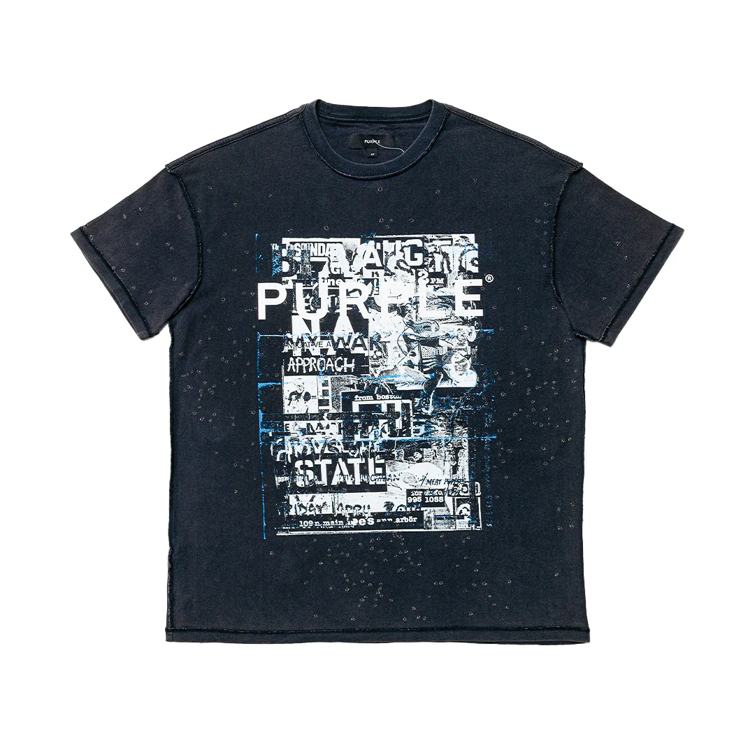 INSIDE OUT TEXTURED TEE IN DARK GRAY
