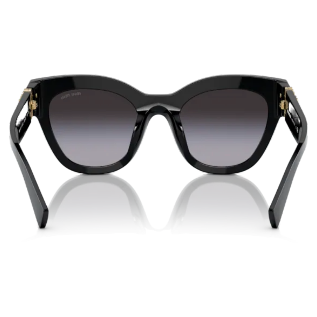 MIU MIU GLIMSPE SUNGLASSES BLACK/GOLD