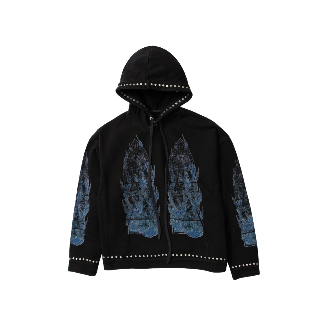 FLAME GLASS HOODED PULLOVER