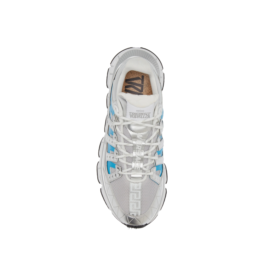 VERSACE TRIGRECA SNEAKERS SILVER/BLUE/WHITE