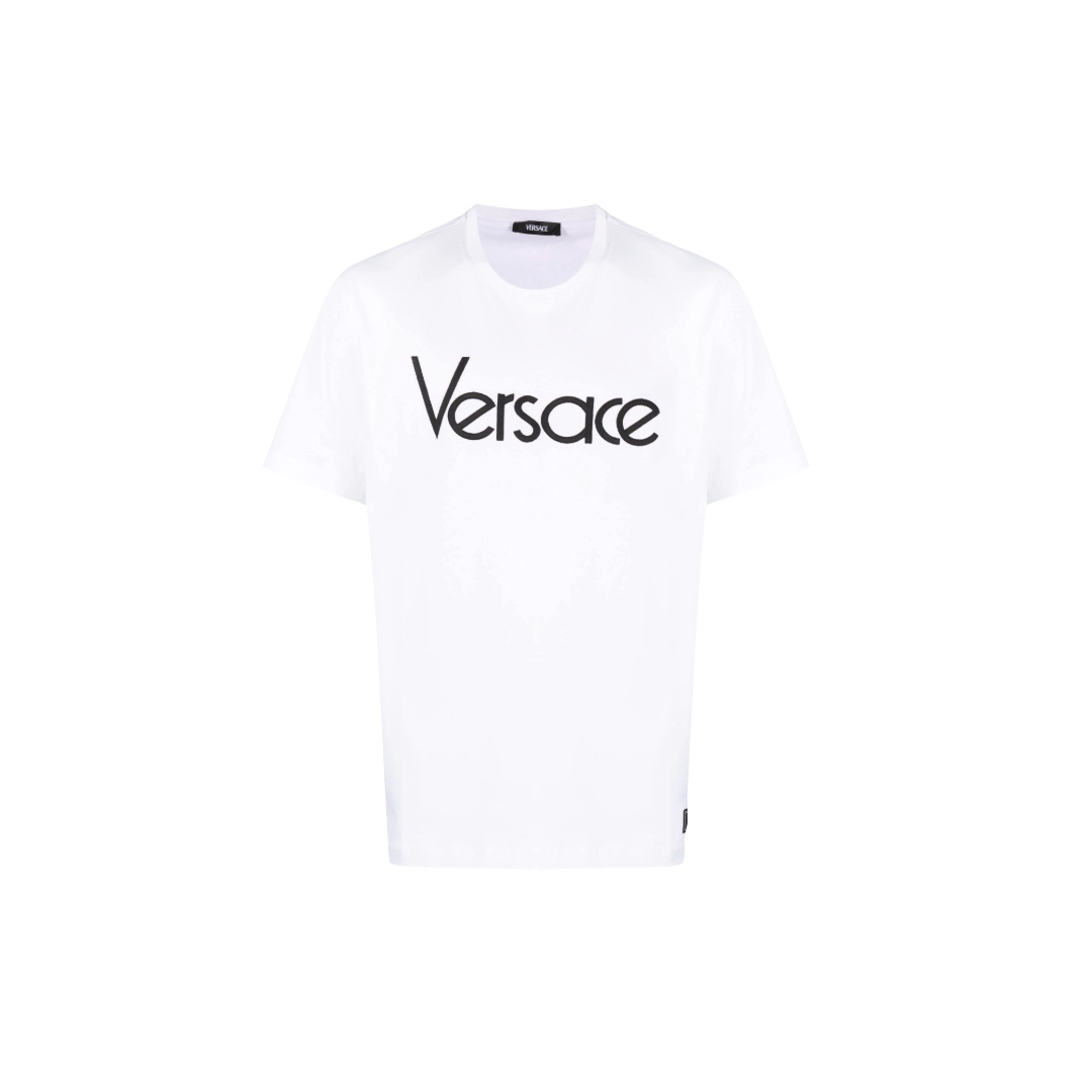 VERSACE 1978 RE-EDITION LOGO T-SHIRT WHITE/BLACK LOGO