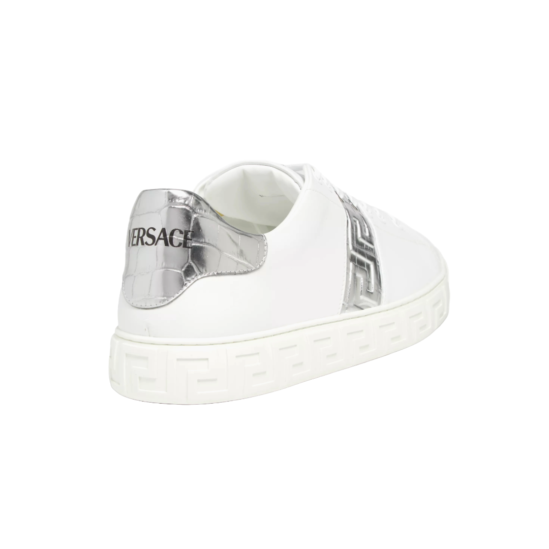 VERSACE GRECA SNEAKERS WHITE/SILVER