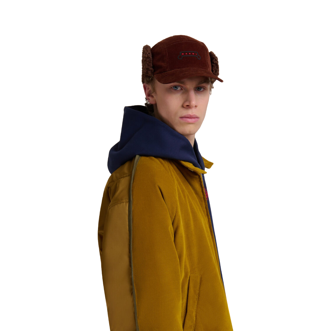 BROWN CORDUROY AVIATOR BASEBALL CAP