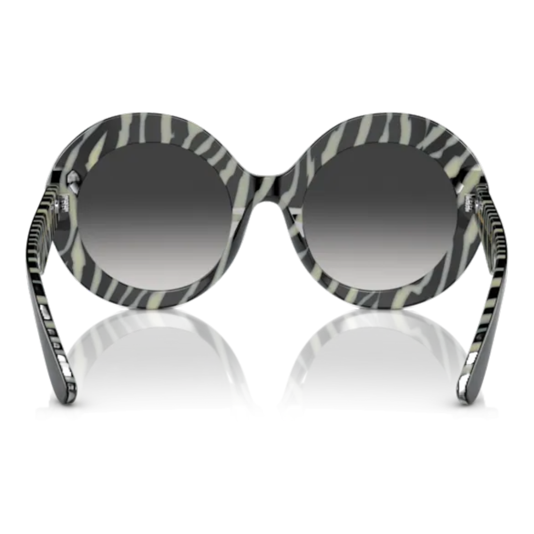 DOLCE & GABBAN CIRCLE SUNGLASSES 0DG4418 BLACK/ZEBRA