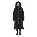 LONG BUNNY PUFFER JACKET IN BLACK