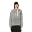 PATCH RABBIT EARS HOODY IN GREY MARL GREY