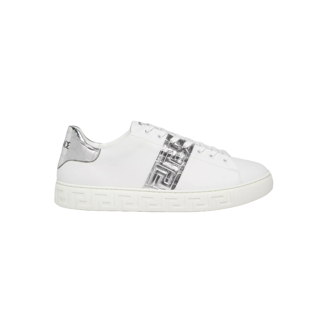 VERSACE GRECA SNEAKERS WHITE/SILVER