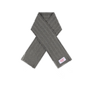 CABLE KNIT SCARF IN GREY