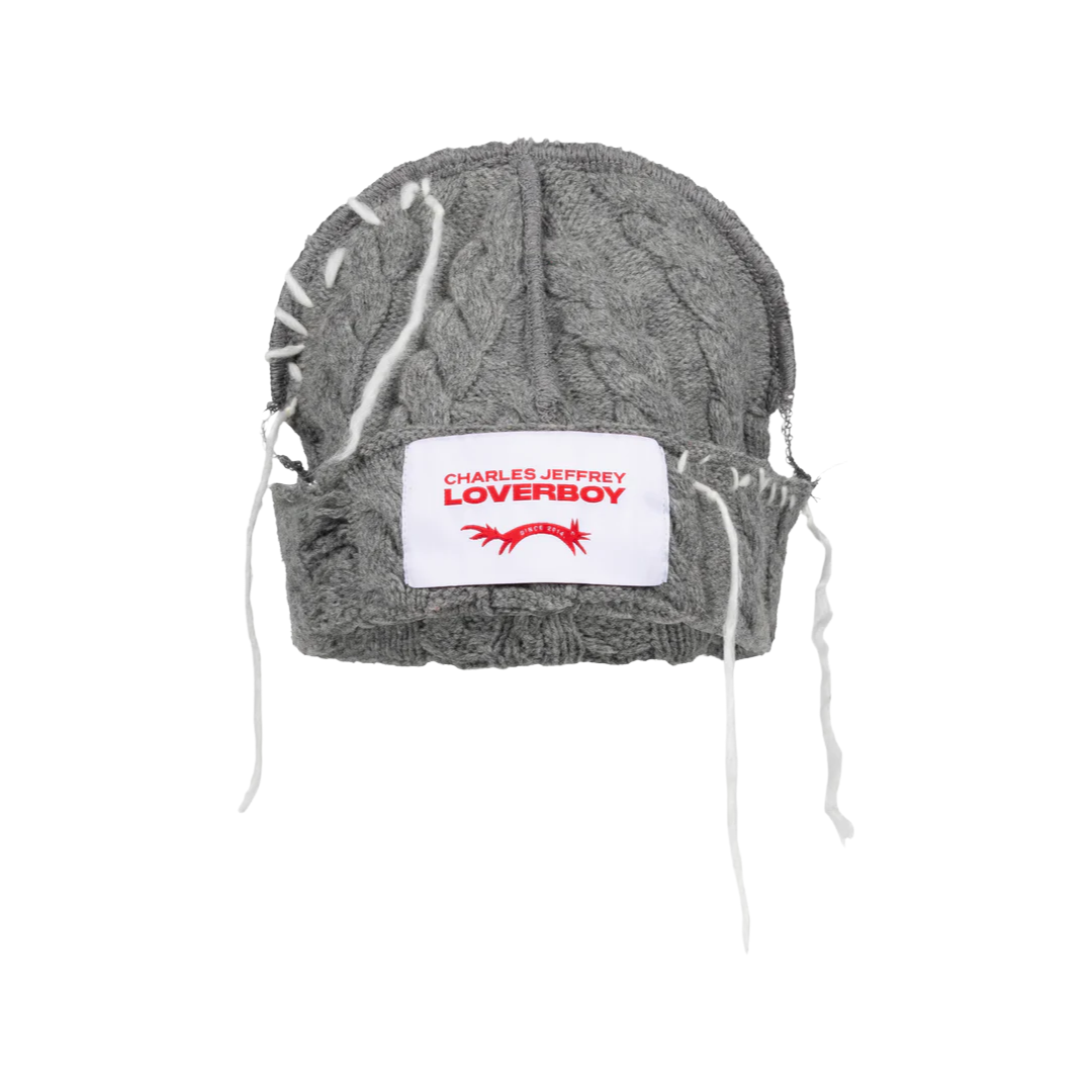LOVERBOY CABLE BEANIE IN GREY