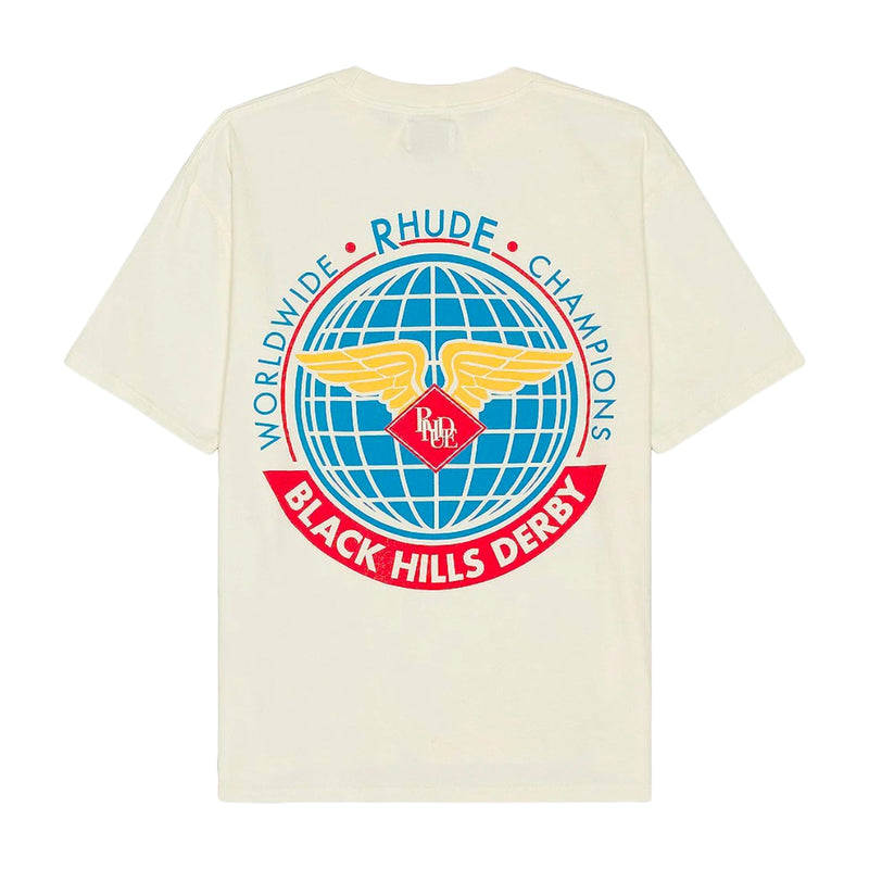 RHUDE WORLDWIDE TEE VTG WHITE