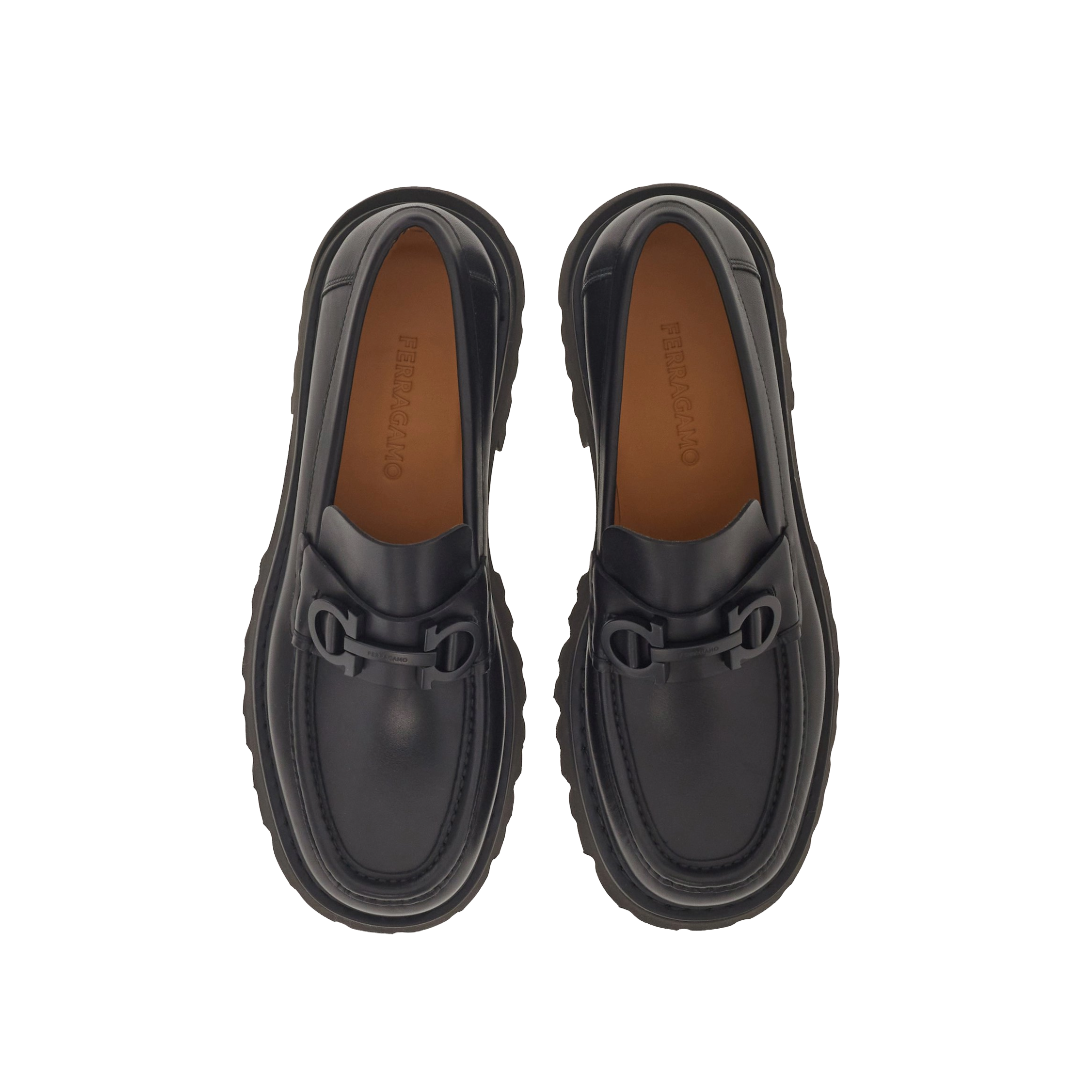 FERRAGAMO CHUNKY MOCCASINS WITH GANCINI ORNAMENT