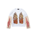 FLAME GLASS DOUBLE JERSEY IN WHITE