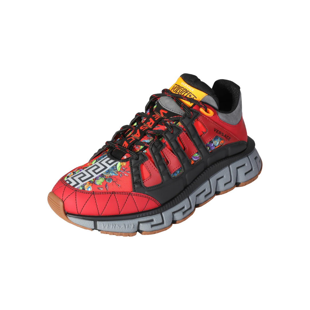 VERSACE TRIGRECA SNEAKERS RED-BLACK