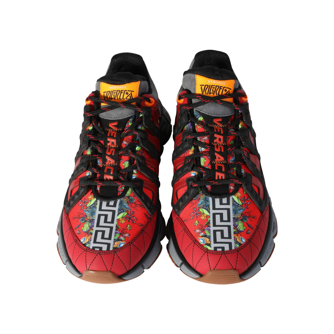 VERSACE TRIGRECA SNEAKERS RED-BLACK
