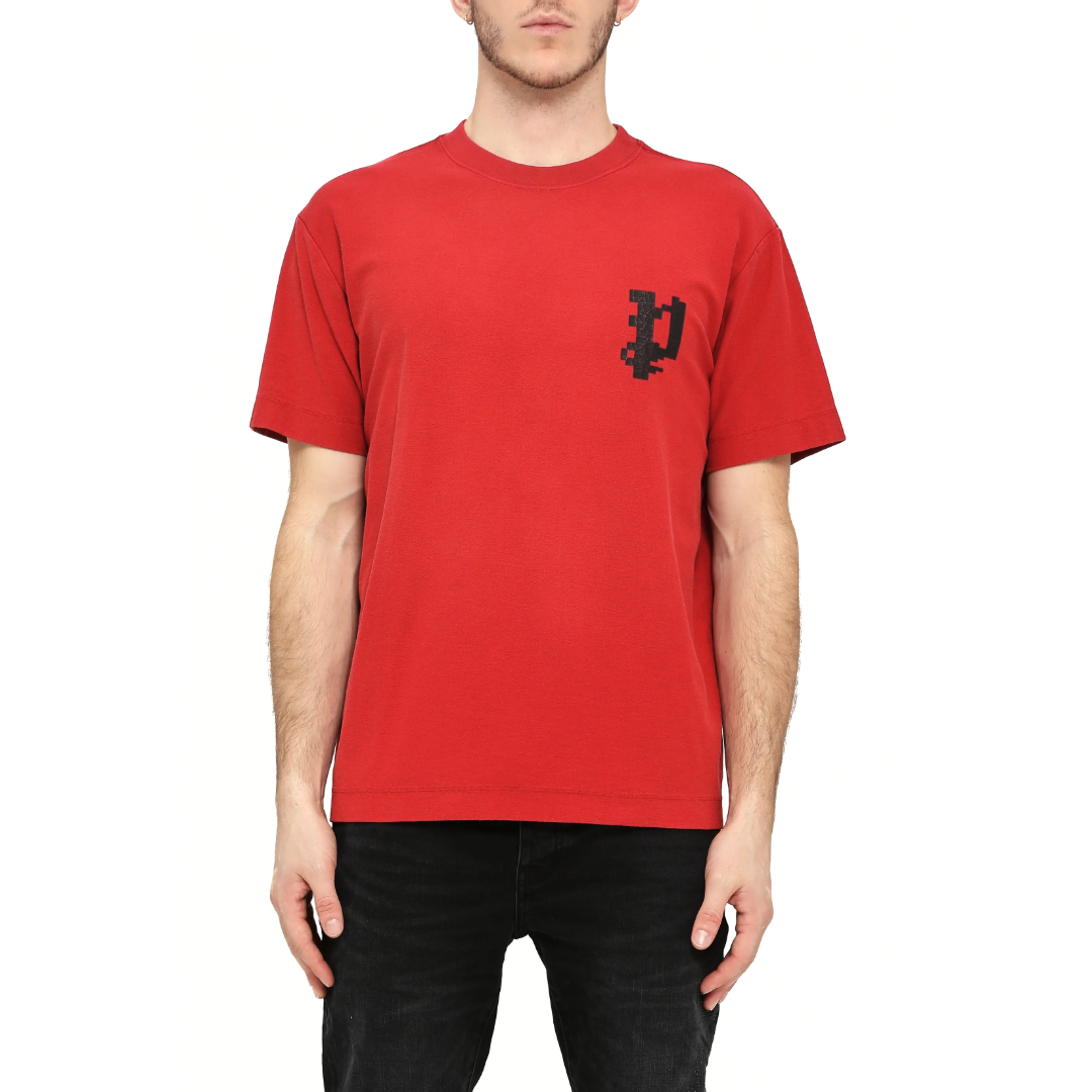 TEXTURED T-SHIRT IN RED
