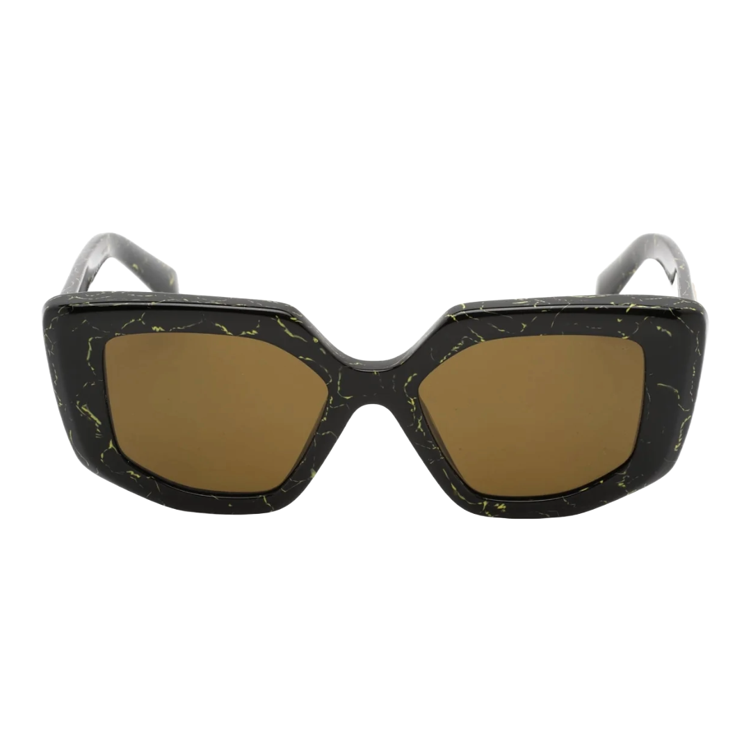 PRADA WOMEN'S SUNGLASSES 0PR 14ZS BLACK/YELLOW MARBLE