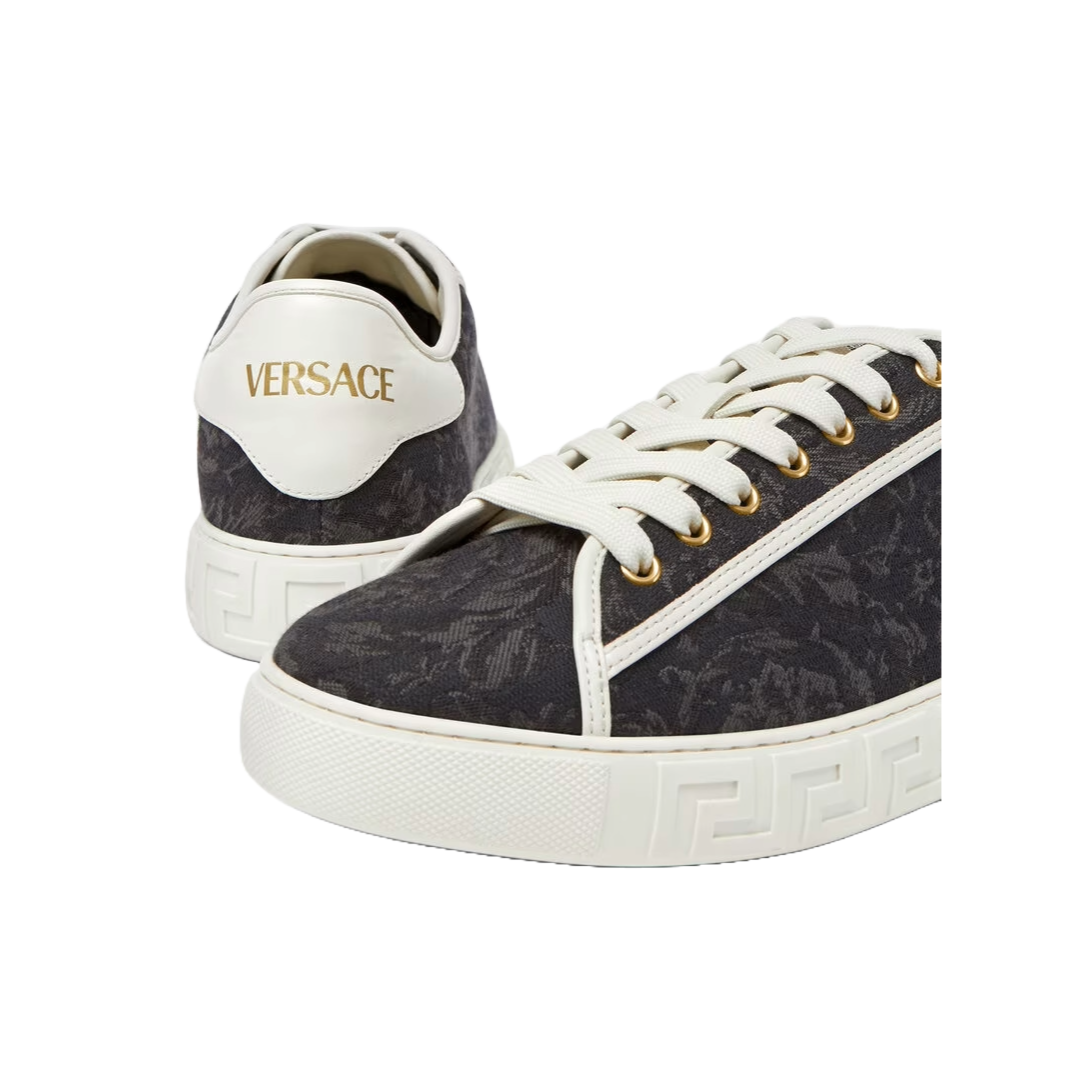 VERSACE BAROCCO GRECA SNEAKERS BLACK PRINT