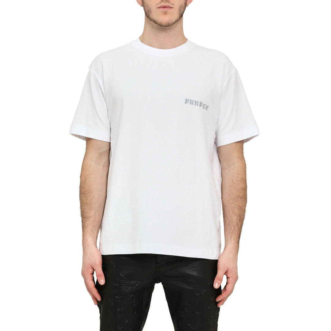 TEXTURED JERSEY T-SHIRT IN WHITE