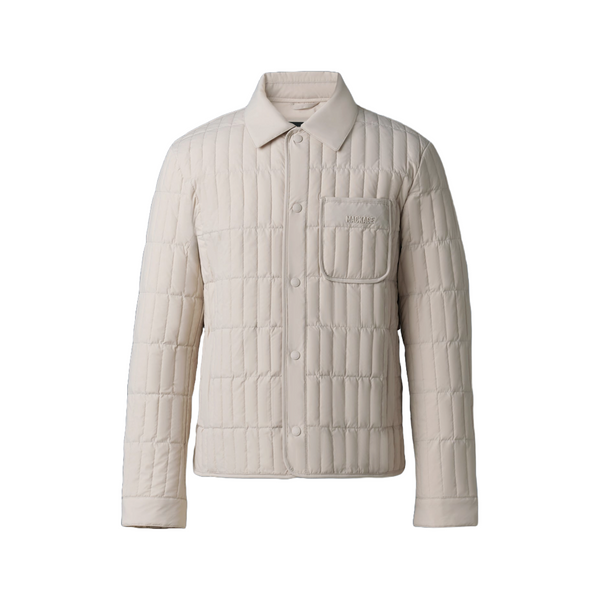 MATEO VERTICAL QUILTED JACKET WITH SPREAD COLLAR TRENCH/BEIGE