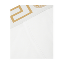 VERSACE GRECA BORDER LONG TRUNKS WHITE/GOLD