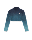GRADIENT MOHAIR HIGH NECK JUMPER BLUE