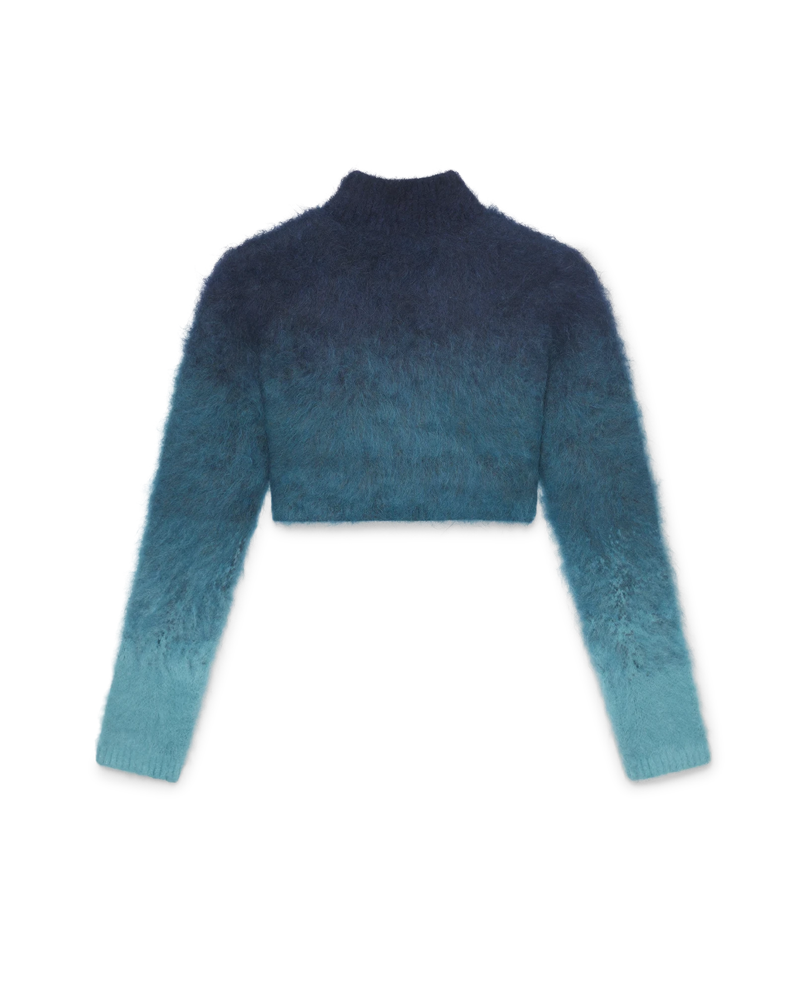 GRADIENT MOHAIR HIGH NECK JUMPER BLUE