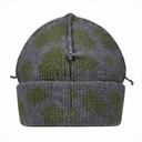POLKA DOT BEANIE IN GREY GREEN