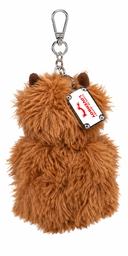 CURSED HIGHLAND COW PLUSH KEYCHAIN IN BROWN