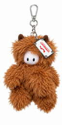 CURSED HIGHLAND COW PLUSH KEYCHAIN IN BROWN
