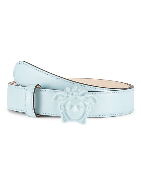 VERSACE LA MEDUSA LEATHER BELT FORGET ME NOT