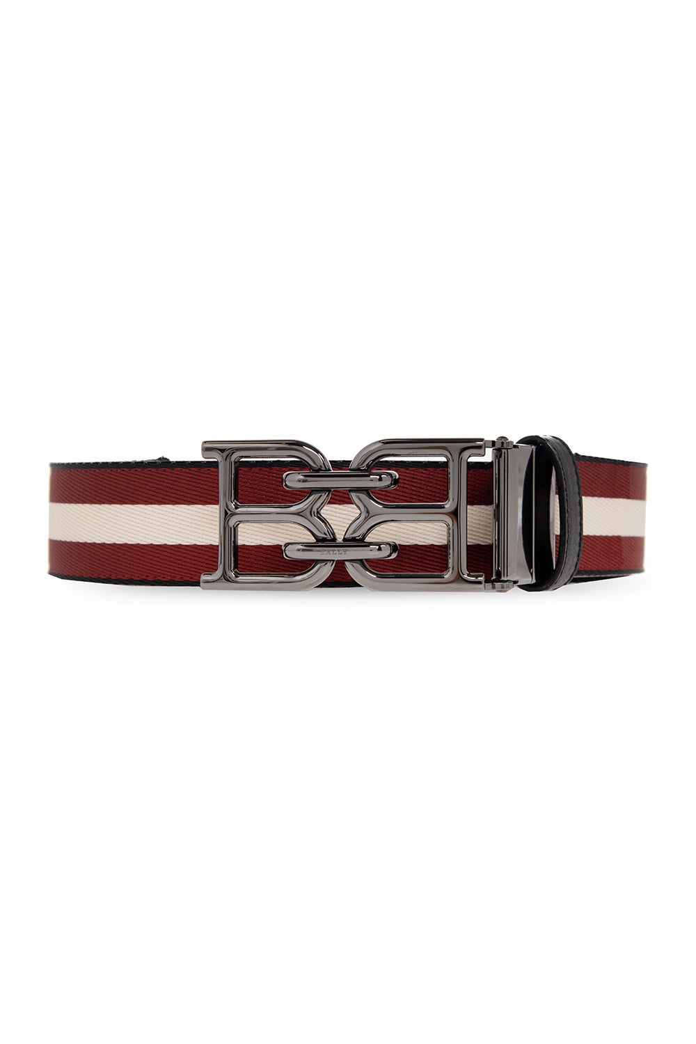 BALLY MIRROR B BELT BLACK/RED/BONE