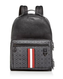 BALLY MAVRICK RECYCLED LEATHER BACKPACK  IN BLACK