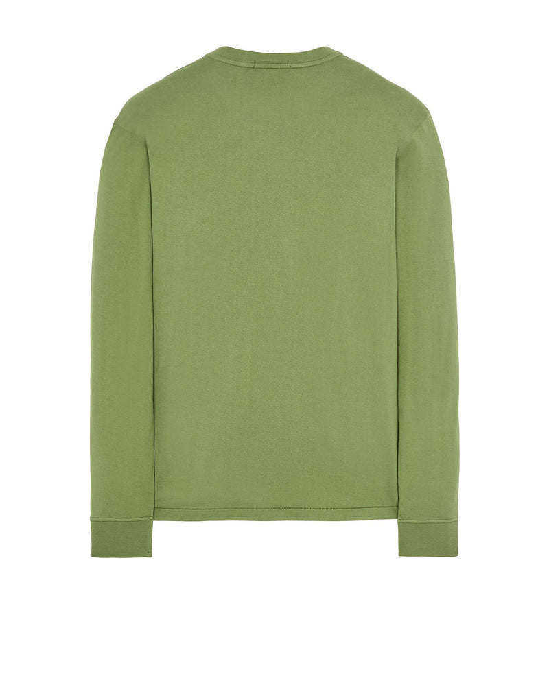STONE ISLAND DYED COTTON JERSEY GREEN
