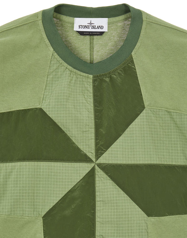 STONE ISLAND STAR INLAY_GARMENT DYED  OLIVE GREEN