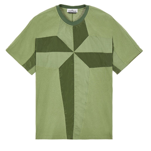 STONE ISLAND STAR INLAY_GARMENT DYED  OLIVE GREEN