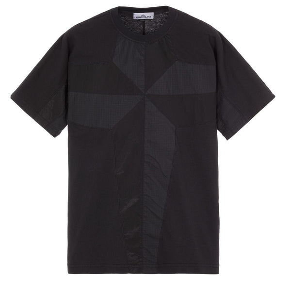 STONE ISLAND STAR INLAY_GARMENT DYED BLACK