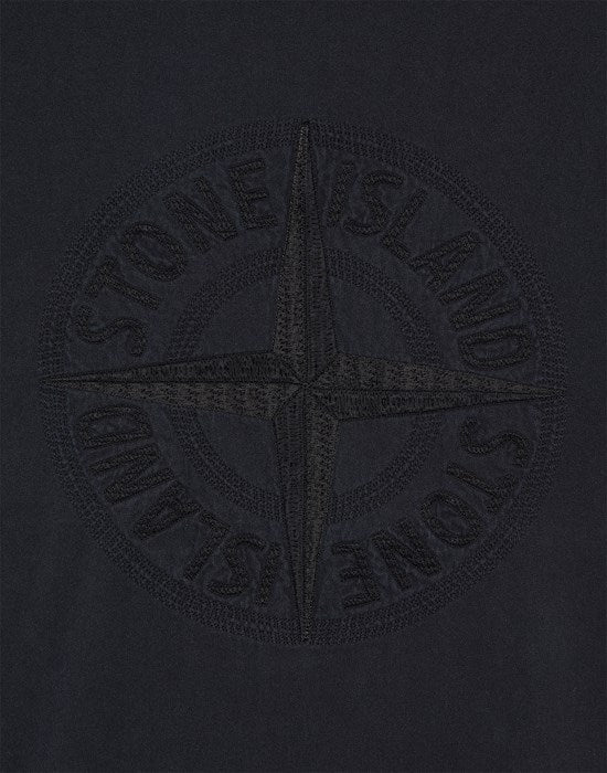 STONE ISLAND BLACK EMBROIDERED TSHIRT 21559