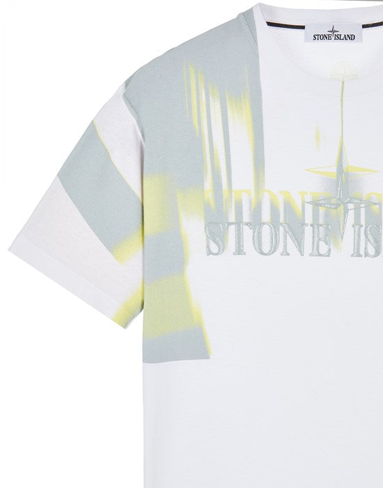 STONE ISLAND 2NS87 MOTION SATURATION ONE WHITE/GREY/YELLOW