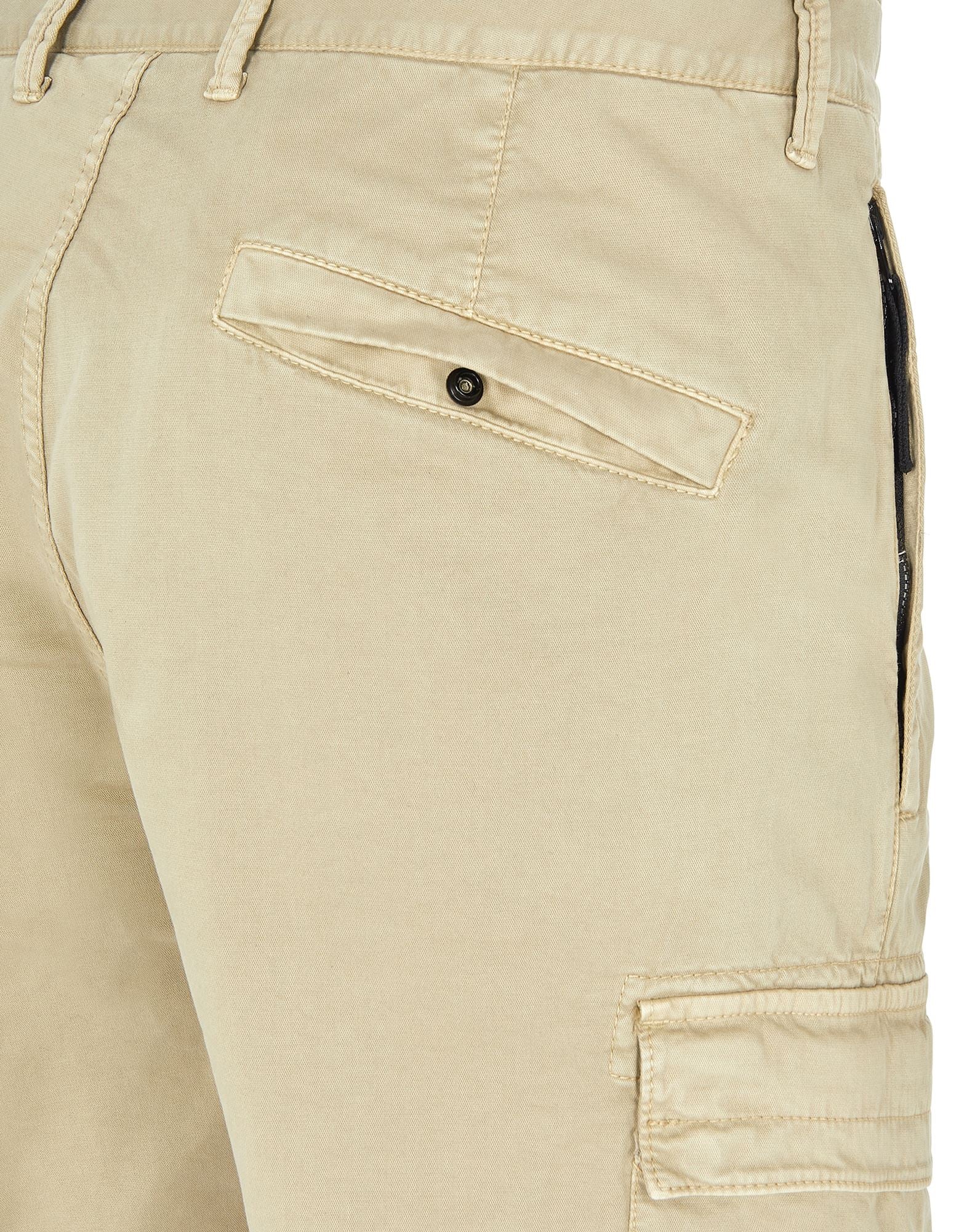 STONE ISLAND STRETCH BROKEN TWIL_ GARMENT DYED 'OLD' TREATMENT  BEIGE