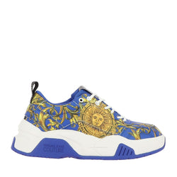 VERSACE JEANS COUTURE MENS STARGAZE SNEAKERS BLUE/GOLD