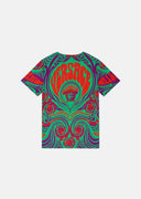 VERSACE MEDUSA MUSIC KIDS T-SHIRT MINI ME ORANGE-MULTICOLOR