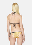 VERSACE BAROCCO GODDESS BIKINI BOTTOM MAUVELOUS+CITRON