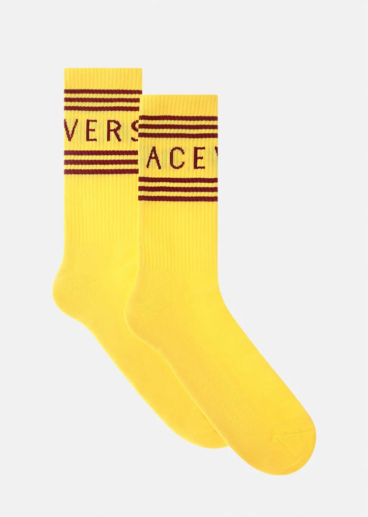 VERSACE 90'S VINTAGE LOGO SOCKS